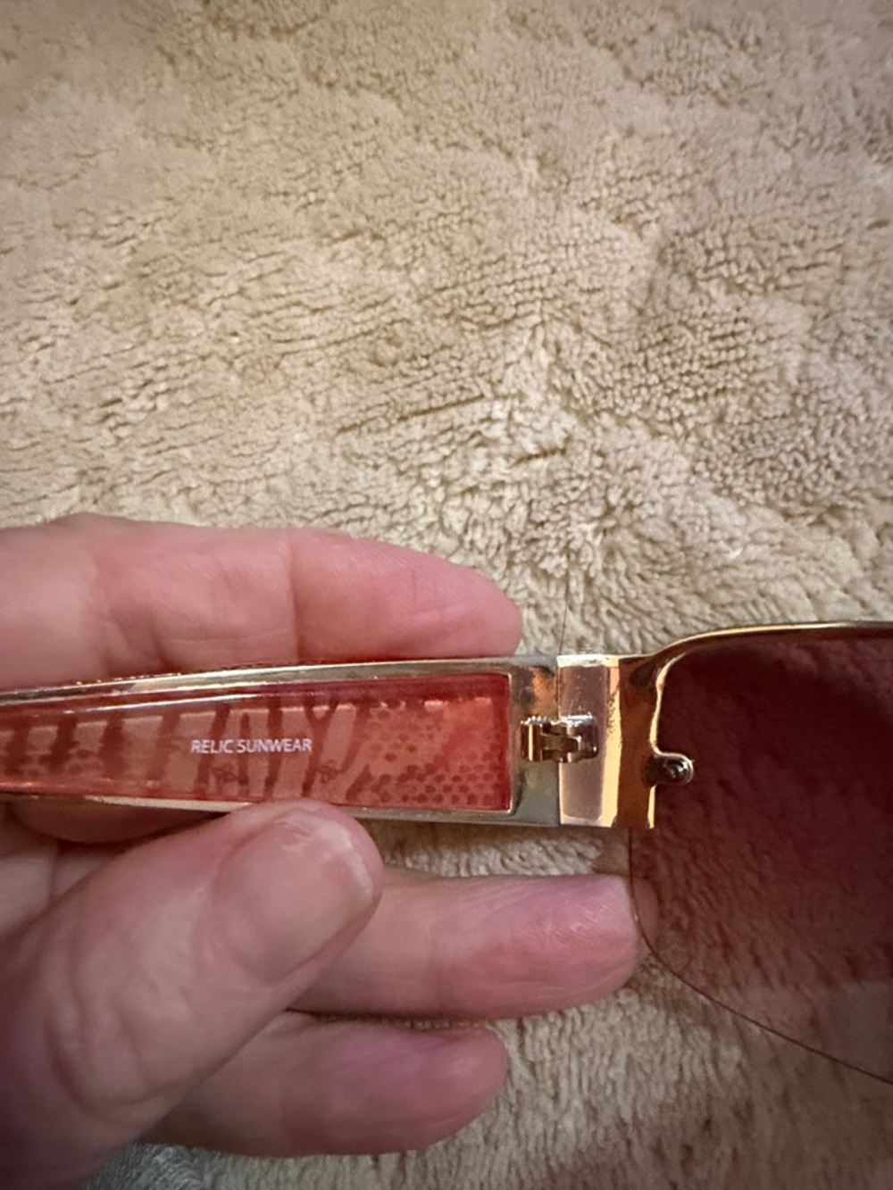 Relic Sunglasses Gold and Brown Frames